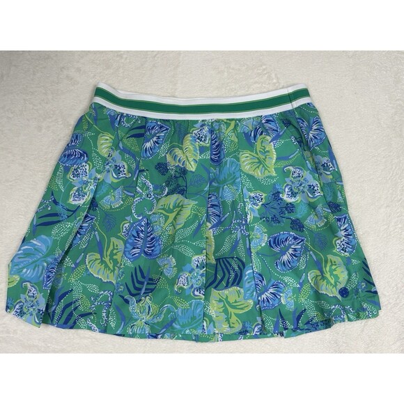 Lily Pulitzer Silvana Skirt Botanical Green in a Flutter Size S w Pocket - Picture 4 of 6